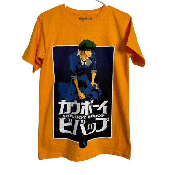 Cowboy Bebop Men's Shirt Sunrise funimation Size Small Yellow NWOT - Picture 6 of 6